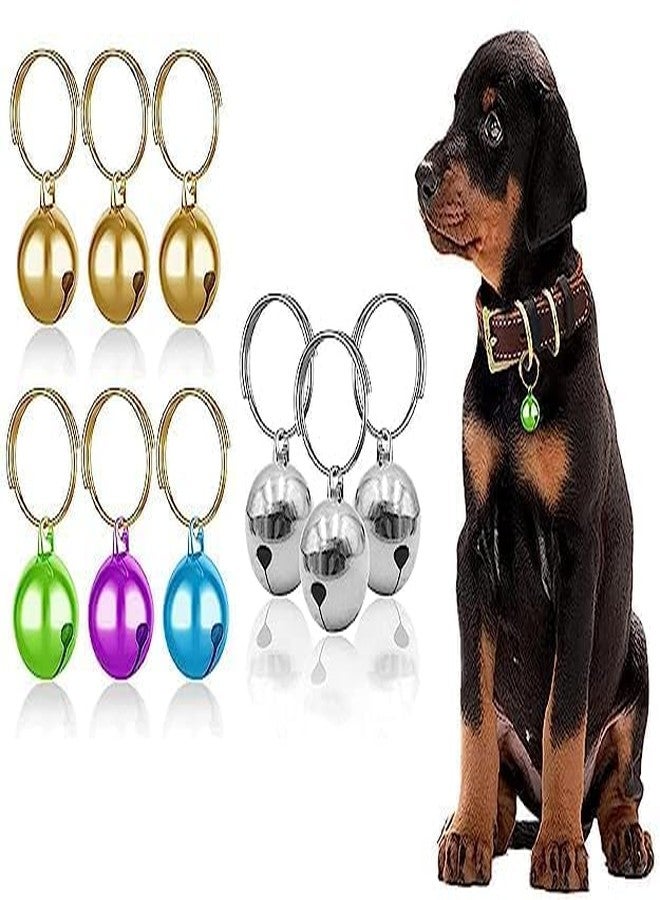 D&C PAWS قلادة من الفولاذ المقاوم للصدأ من دي آند سي باوز، إكسسوارات للرقبة مزينة بأجراس ملونة للقطط والكلاب (متعددة الألوان، عبوة من 3 قطع) - Image 1